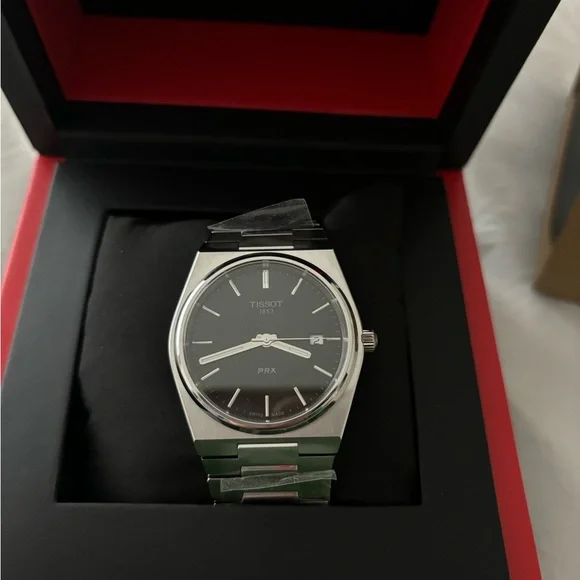 Tissot PRX Silver and Black Watch - Picture 6 of 12